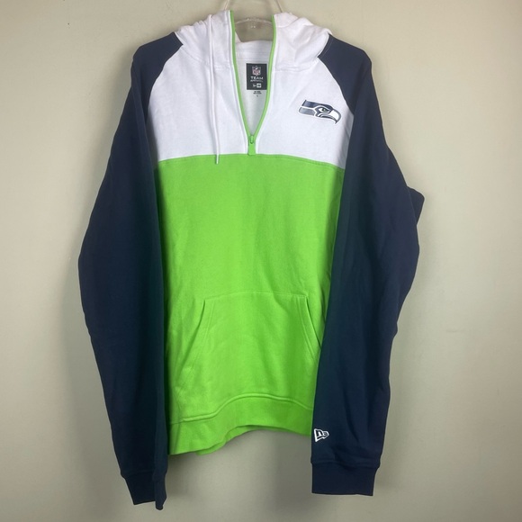 Seattle Seahawks Hoodie Kangaroo Pouch NFL Team x New Era Apparel Men’s Size L - Picture 9 of 15